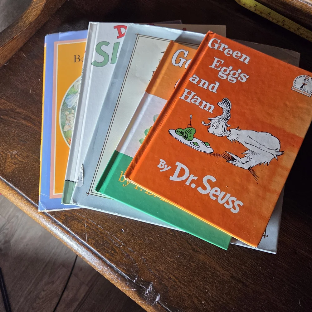 Dr. Seuss Orange Cover Green Accents Hardcover Book